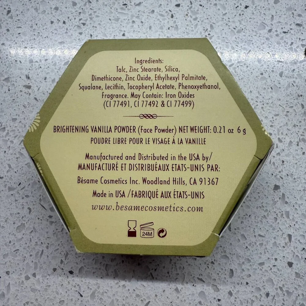 Besame Cosmetics Brightening Vanilla Face Powder - Picture 7 of 8